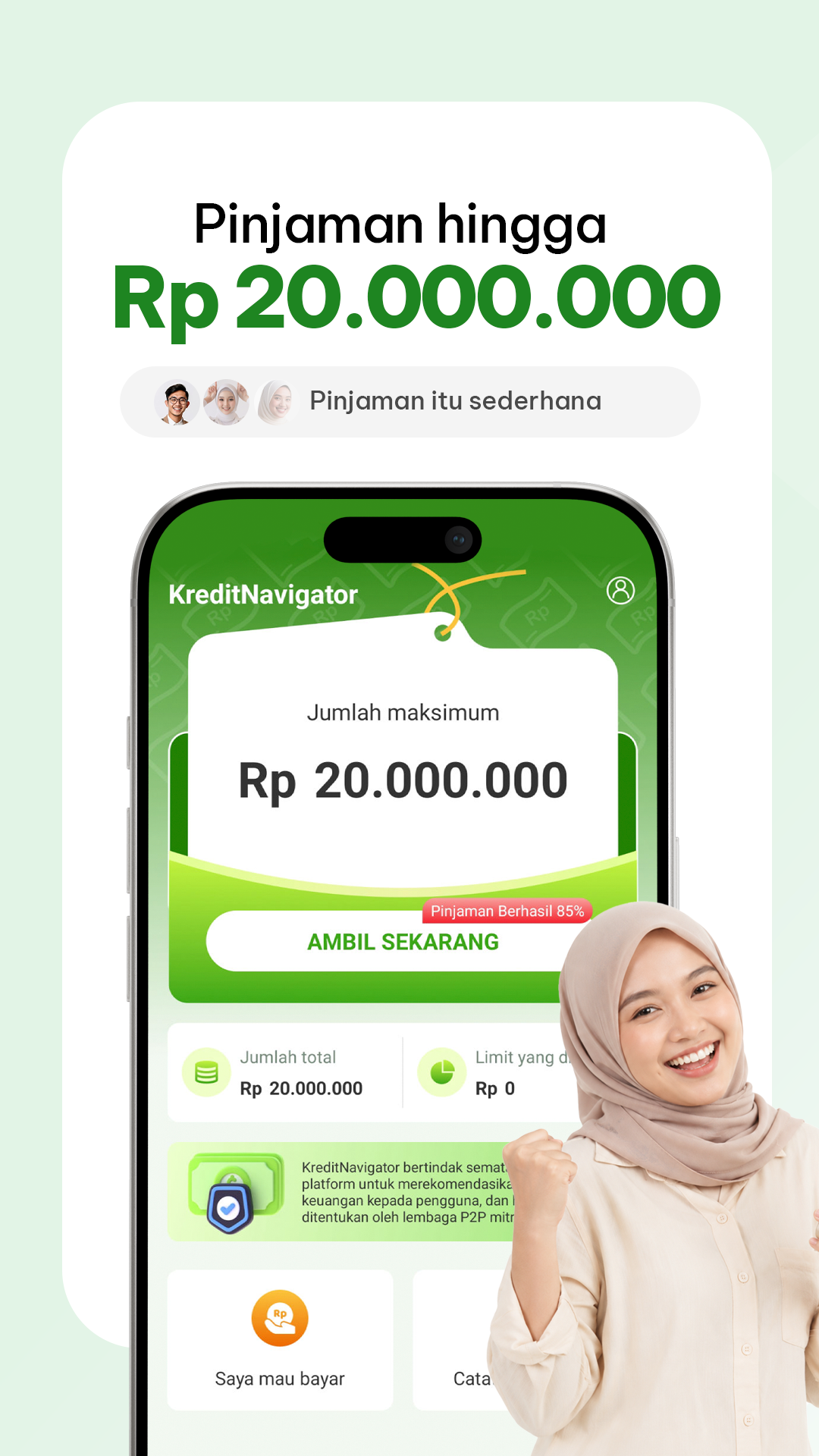 Tampilan aplikasi KreditNavigator
